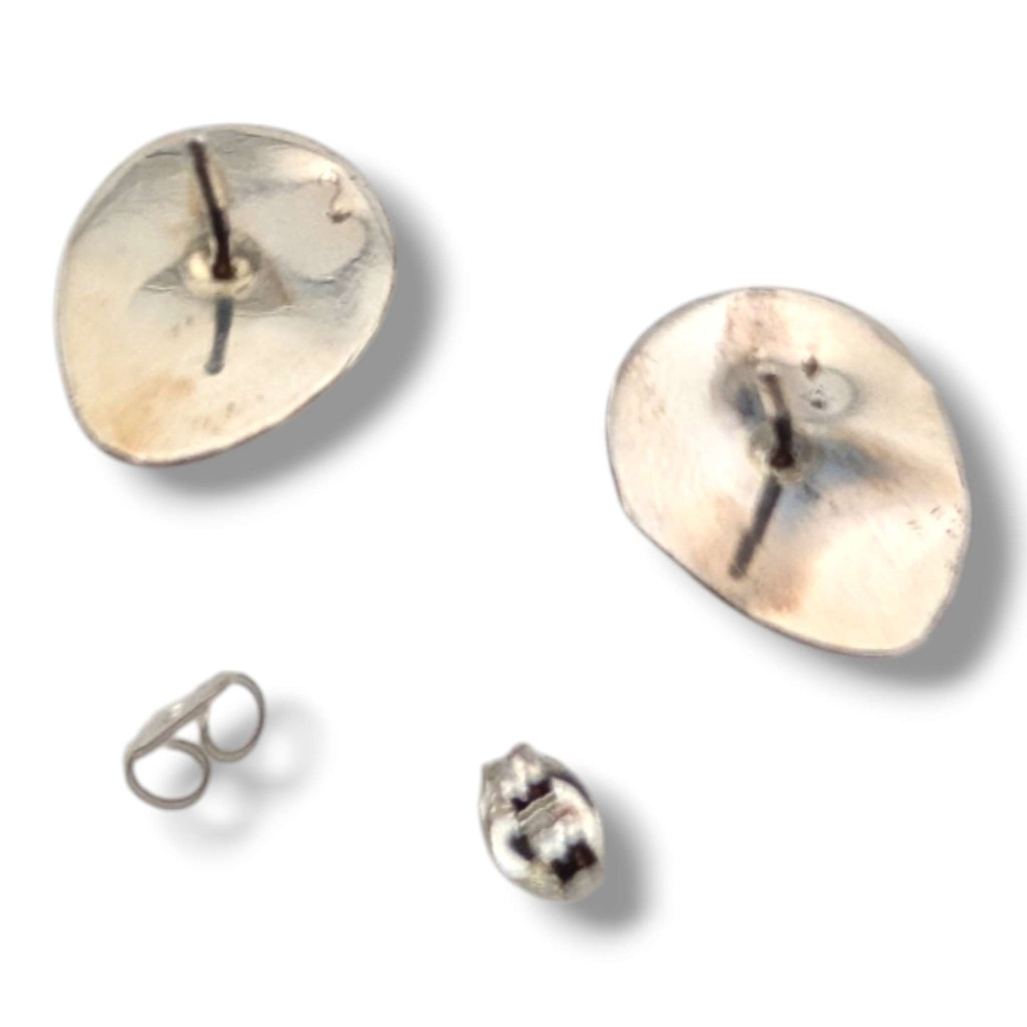 Vintage Sterling Silver Bear Paw Cutout Post Earrings