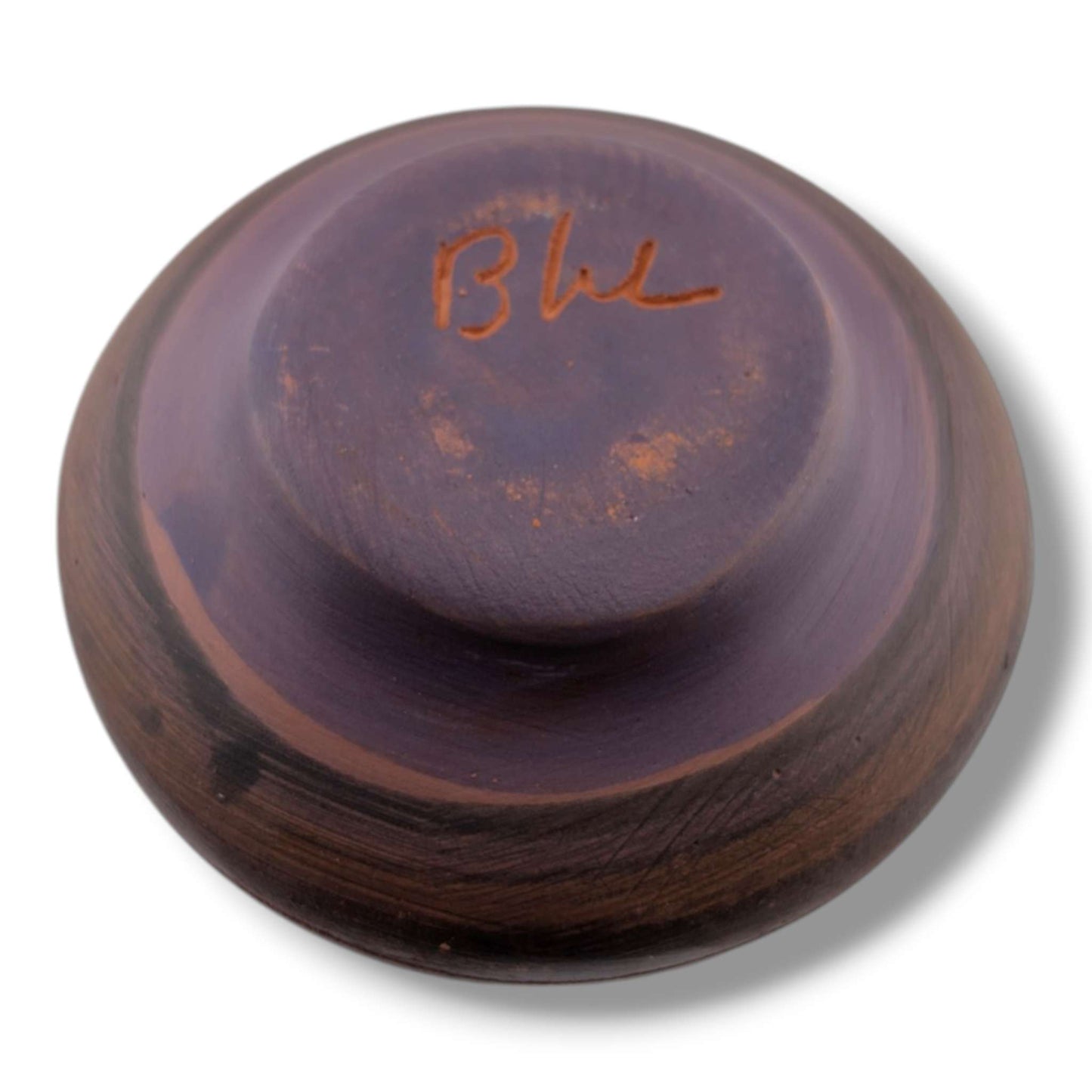 Navajo Hand Etched Pottery Gourd Neck Vase by Ben Billy