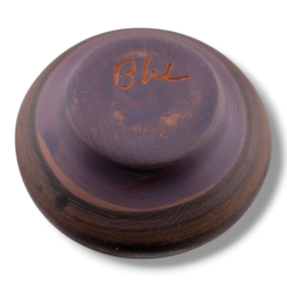 Navajo Hand Etched Pottery Gourd Neck Vase by Ben Billy