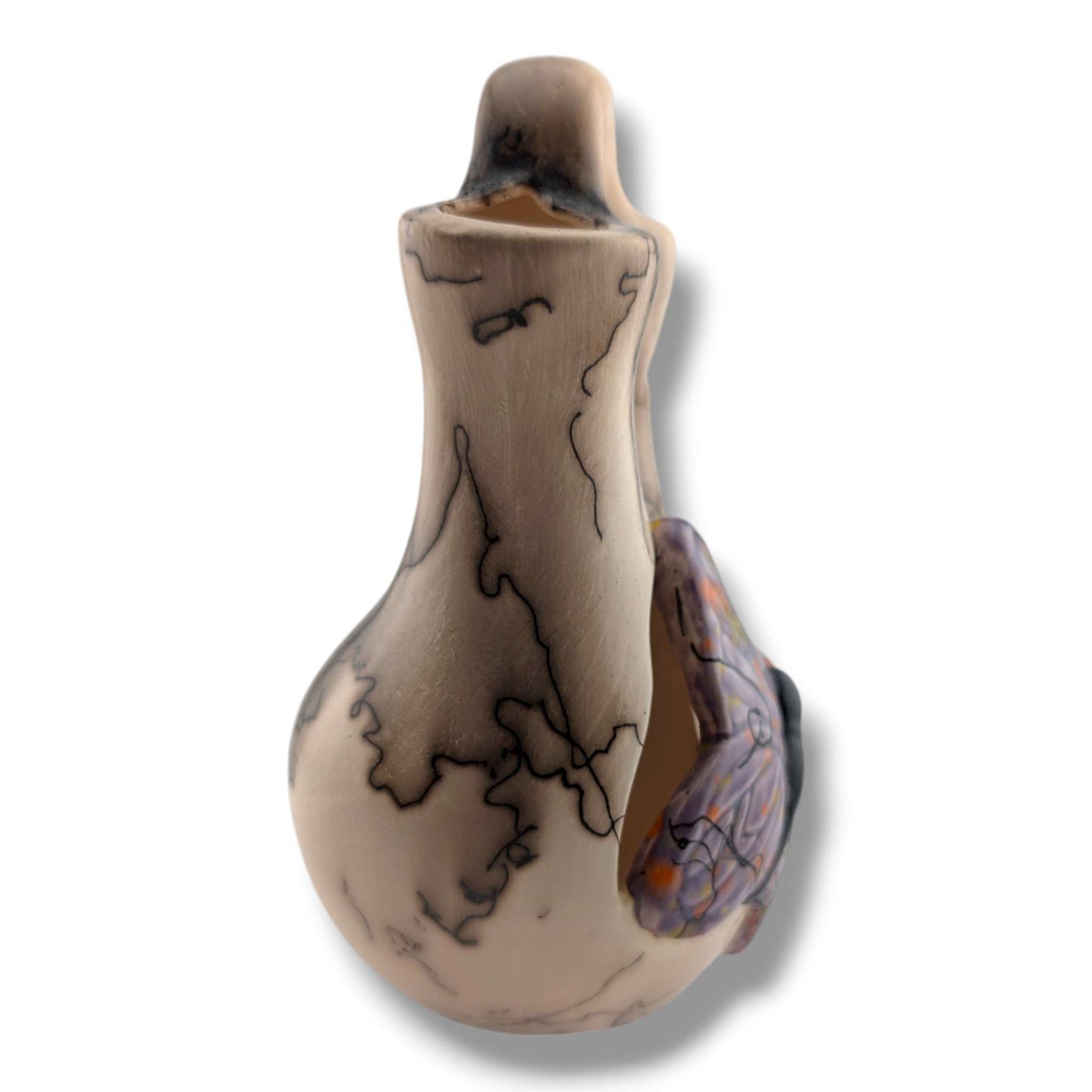 Horse Hair Purple Butterfly Wedding Vase by Luna