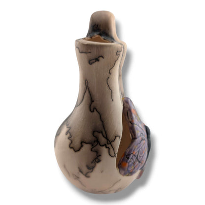 Horse Hair Purple Butterfly Wedding Vase by Luna