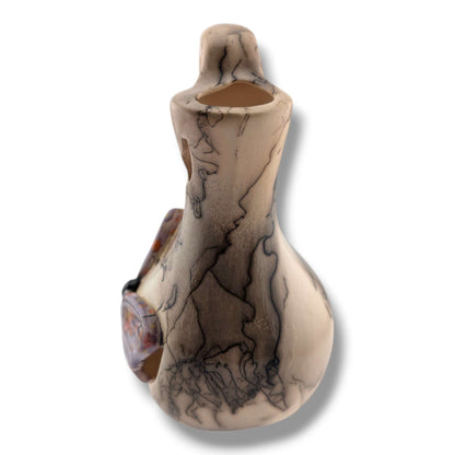 Horse Hair Purple Butterfly Wedding Vase by Luna