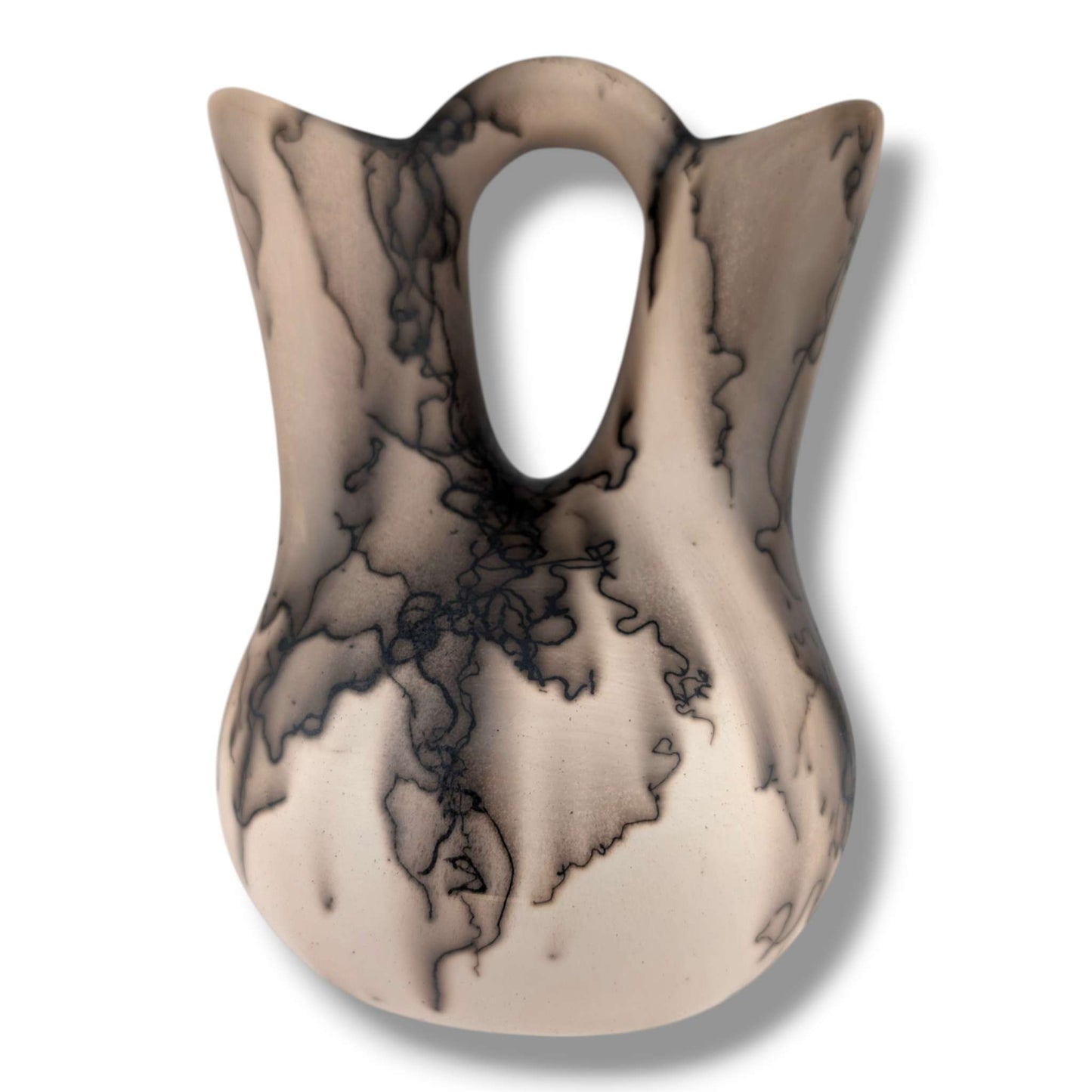 Horse Hair Pueblo and Hot Air Balloon Wedding Vase by Luna
