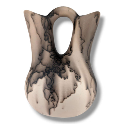 Horse Hair Pueblo and Hot Air Balloon Wedding Vase by Luna
