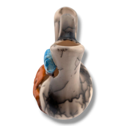 Horse Hair Pueblo and Hot Air Balloon Wedding Vase by Luna