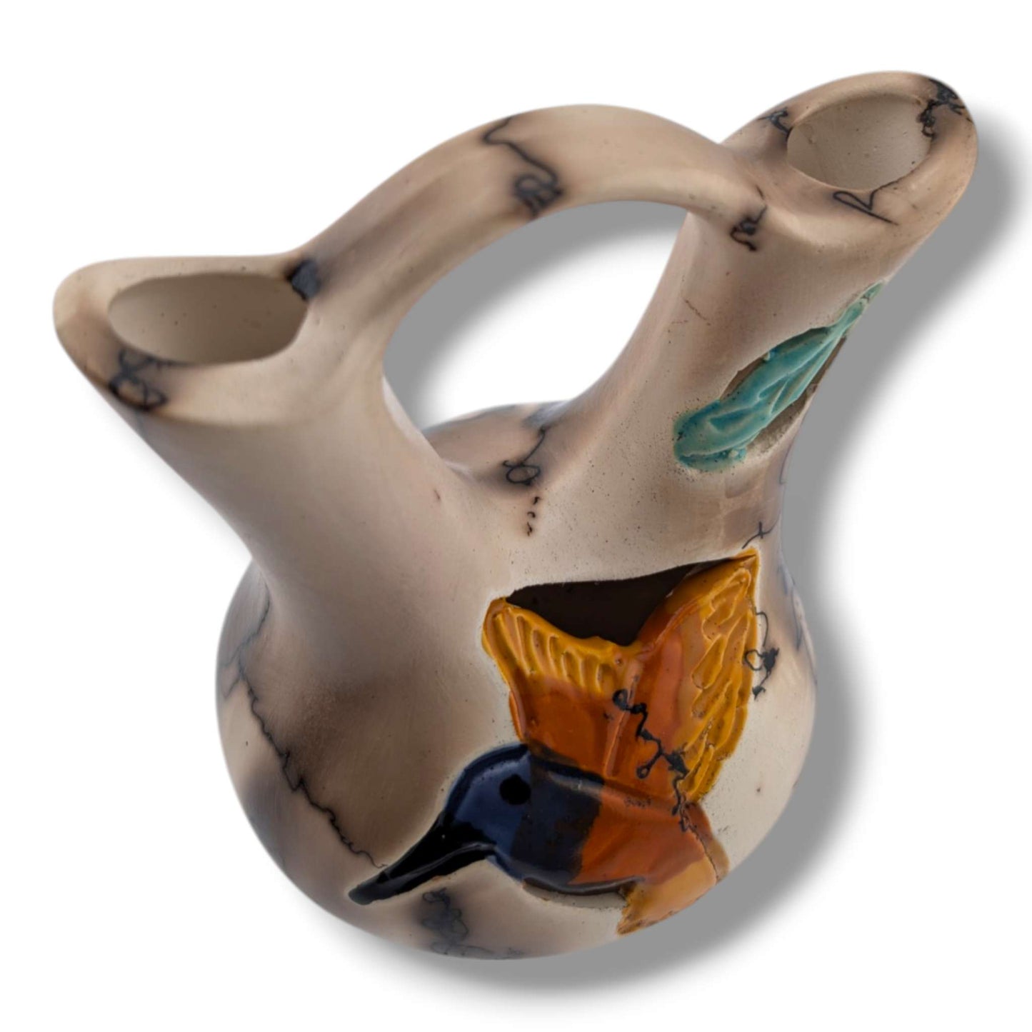 Horse Hair Hummingbird and Leaf Wedding Vase by Luna