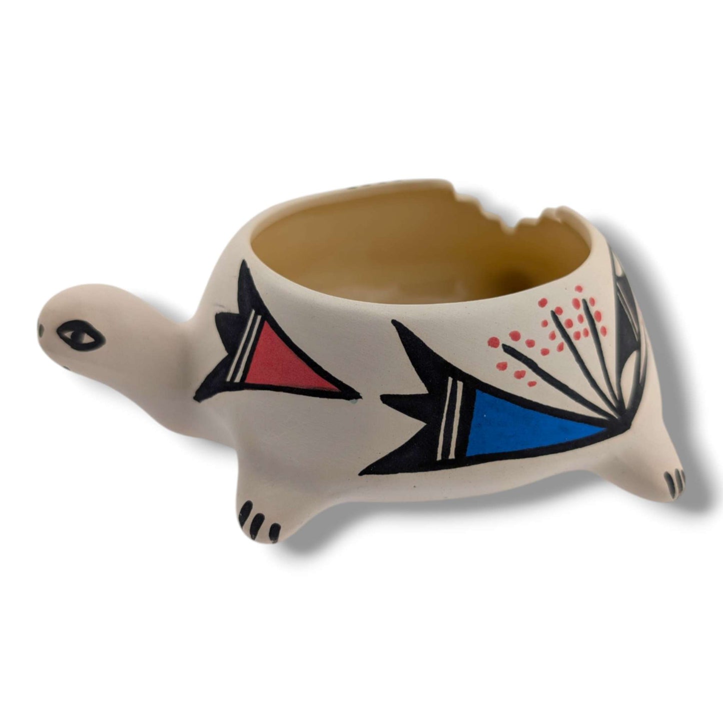 Acoma Pueblo Handmade Turtle Pottery Bowl by Mickey