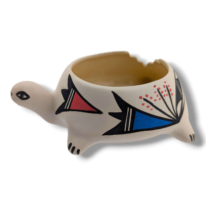 Acoma Pueblo Handmade Turtle Pottery Bowl by Mickey