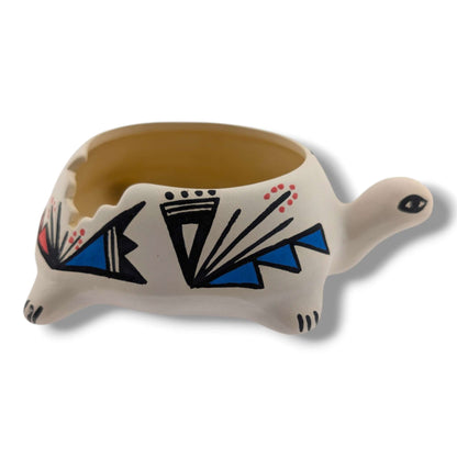 Acoma Pueblo Handmade Turtle Pottery Bowl by Mickey