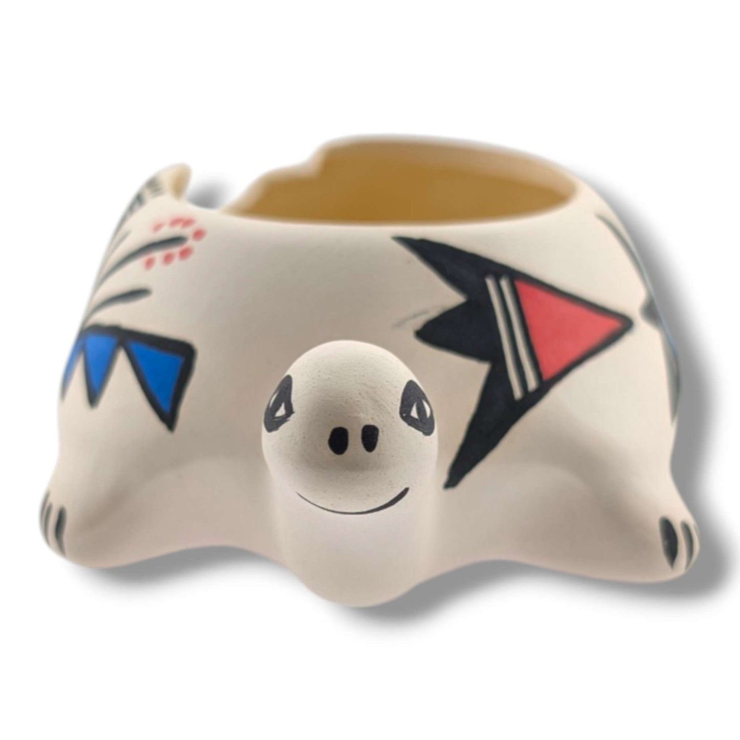 Acoma Pueblo Handmade Turtle Pottery Bowl by Mickey