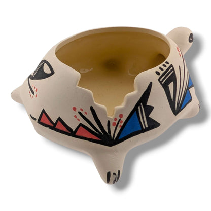 Acoma Pueblo Handmade Turtle Pottery Bowl by Mickey