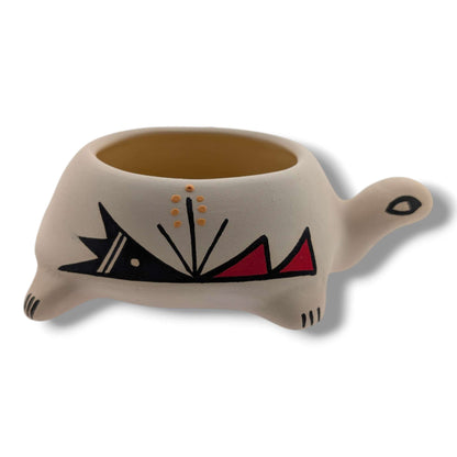 Acoma Pueblo Handmade Turtle Pottery Bowl by Mickey