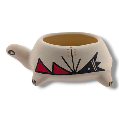 Acoma Pueblo Handmade Turtle Pottery Bowl by Mickey