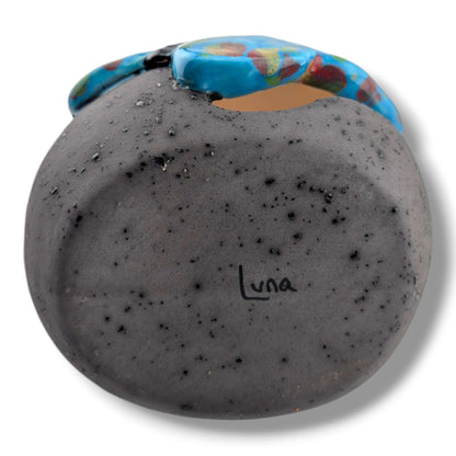 Purple and Gray Gold Accent Teal Butterfly Wedding Vase by Luna