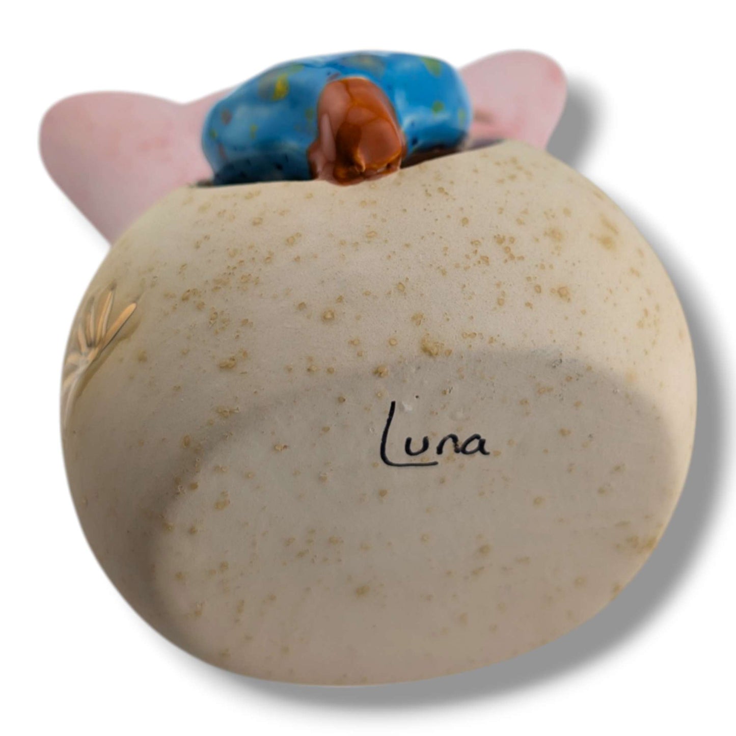 Pink and Beige Gold Accent Hot Air Balloon Wedding Vase by Luna