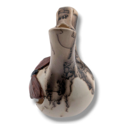 Horse Hair Red and Brown Butterfly Wedding Vase by Luna