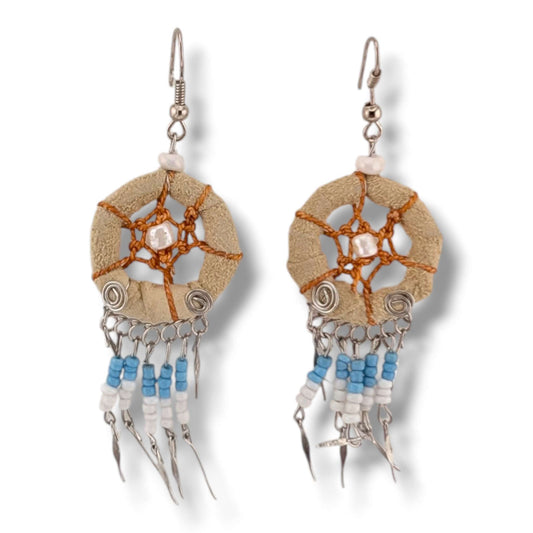 Dream Catcher Beaded Hook Earrings