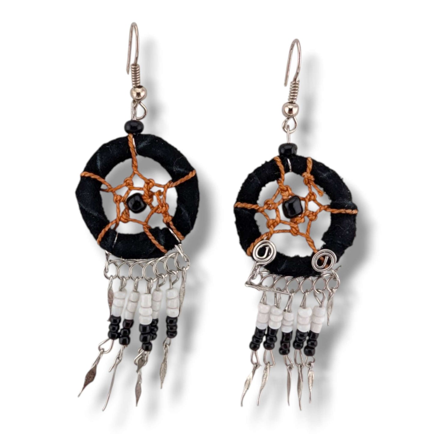 Dream Catcher Beaded Hook Earrings