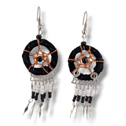 Dream Catcher Beaded Hook Earrings
