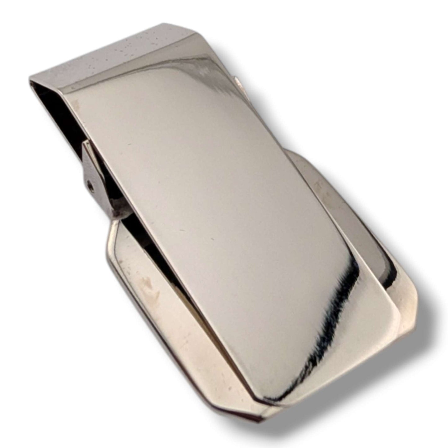 Stainless Steel Hand-Carved Wildlife Money Clip Eagle or Wolf