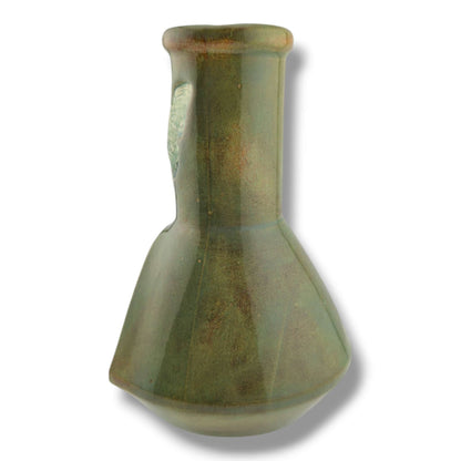 Glazed Pottery Incense Holder with Sculpted Butterfly and Tray by Luna