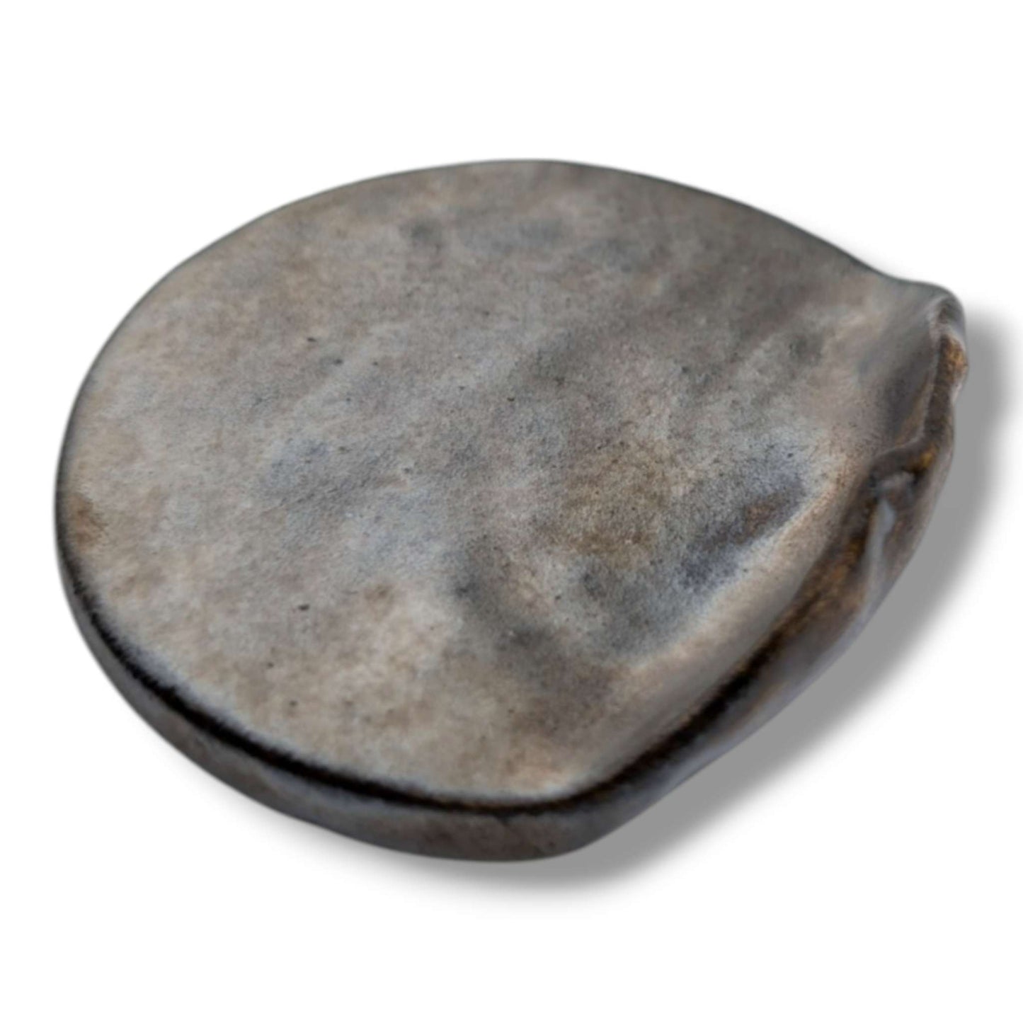Glazed Pottery Incense Holder with Sculpted Lizard and Tray by Luna