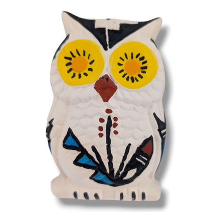 Acoma Pueblo Miniature Pottery Owl Figurine by Mickey