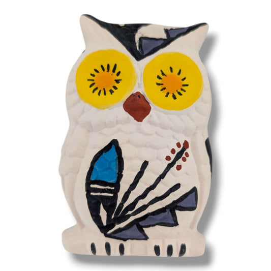Acoma Pueblo Miniature Pottery Owl Figurine by Mickey