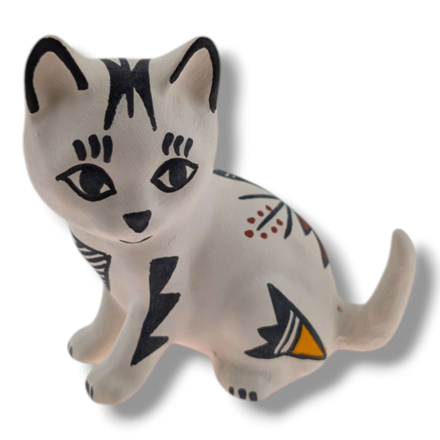 Acoma Pueblo Miniature Pottery Cat Figurine by Mickey