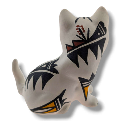 Acoma Pueblo Miniature Pottery Cat Figurine by Mickey