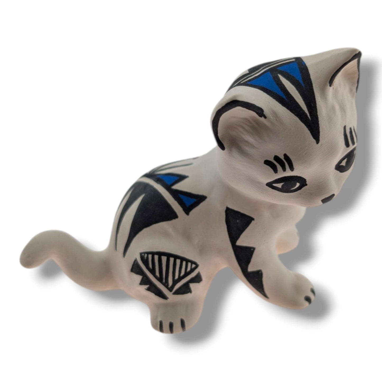 Acoma Pueblo Miniature Pottery Cat Figurine by Mickey