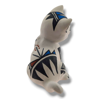 Acoma Pueblo Miniature Pottery Cat Figurine by Mickey