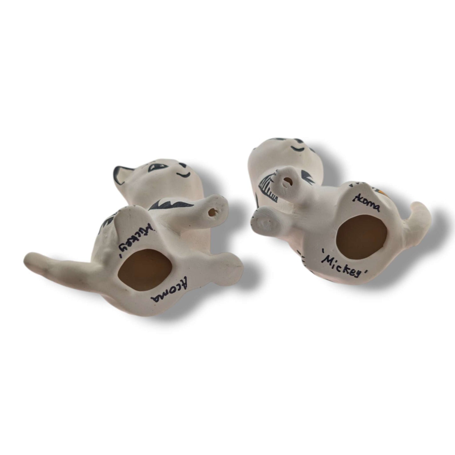 Acoma Pueblo Miniature Pottery Cat Figurine by Mickey