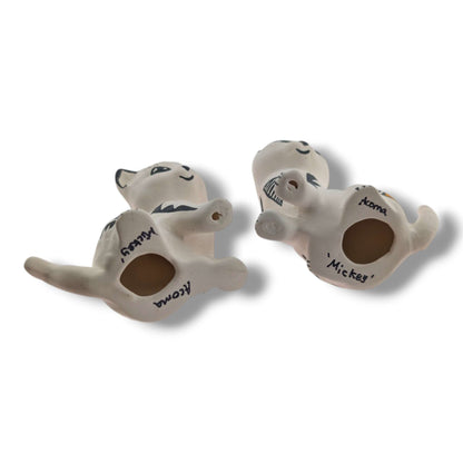 Acoma Pueblo Miniature Pottery Cat Figurine by Mickey