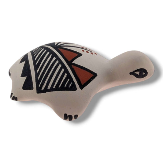 Acoma Pueblo Miniature Pottery Turtle Figurine by Mickey