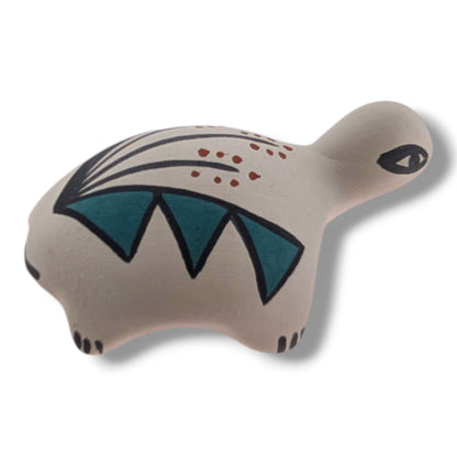 Acoma Pueblo Miniature Pottery Turtle Figurine by Mickey