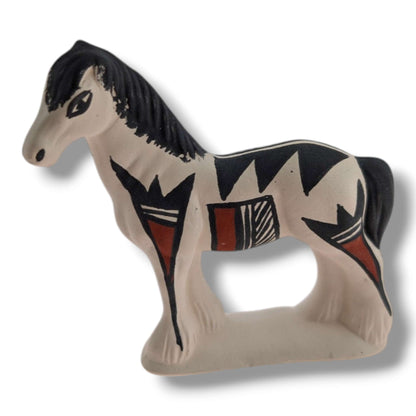 Acoma Pueblo Miniature Pottery Horse Figurine by Mickey