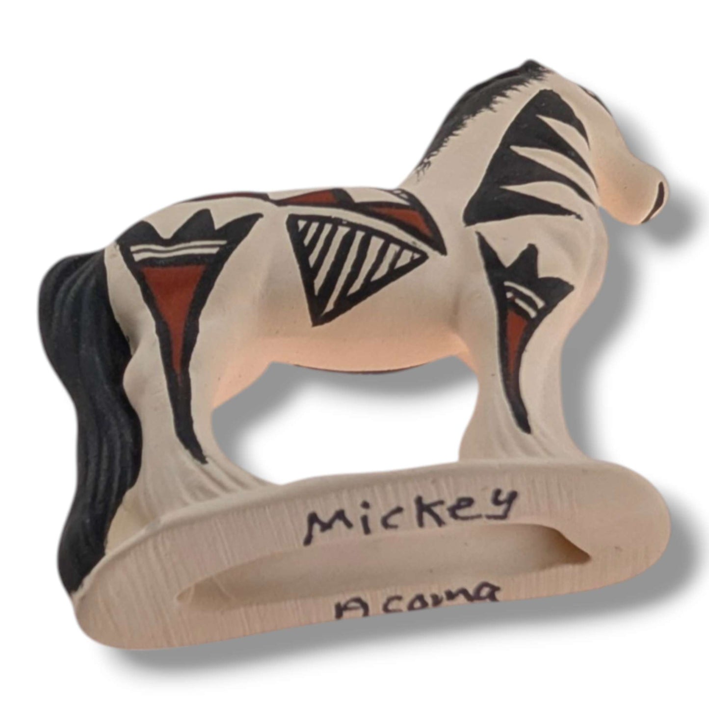 Acoma Pueblo Miniature Pottery Horse Figurine by Mickey