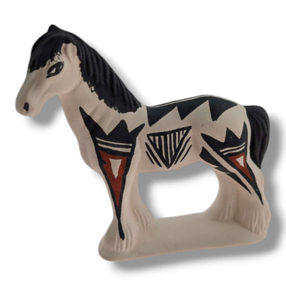 Acoma Pueblo Miniature Pottery Horse Figurine by Mickey