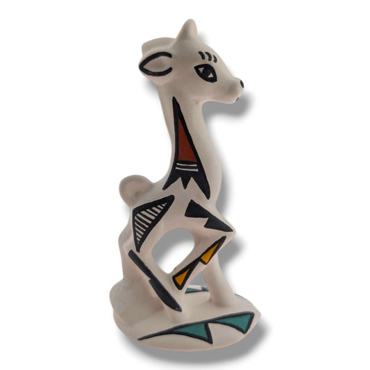 Acoma Pueblo Miniature Pottery Deer Figurine by Mickey
