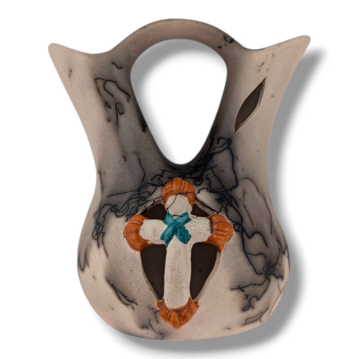 Horse Hair Four-Point Design Wedding Vase by Luna - SunWest Treasures