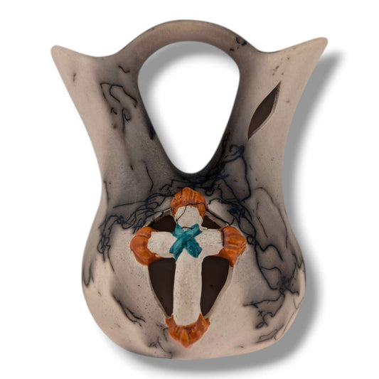 Horse Hair Four-Point Design Wedding Vase by Luna - SunWest Treasures