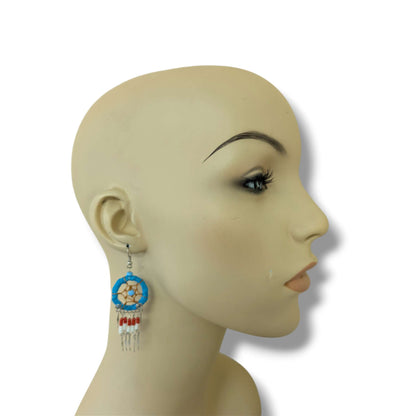Dream Catcher Beaded Hook Earrings